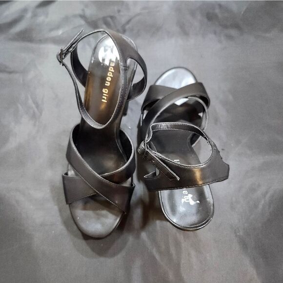 BRAND NEW MADDEN GIRL CRISS-CROSS STRAP PLATFORM ESPADRILLE OPEN TOE SANDAL G1 - Picture 5 of 14